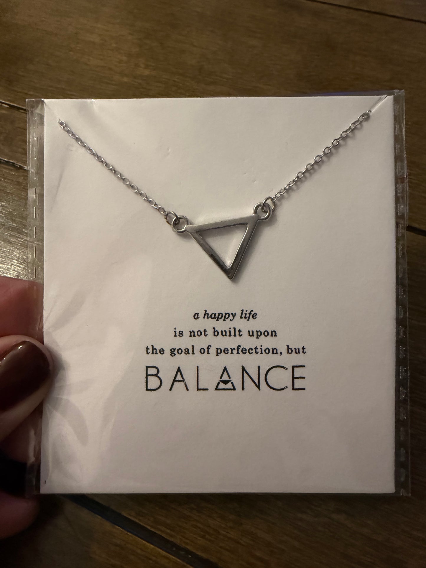. Balance card Necklace