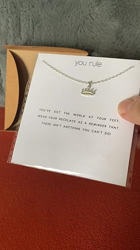 You Rule Crown card Necklace