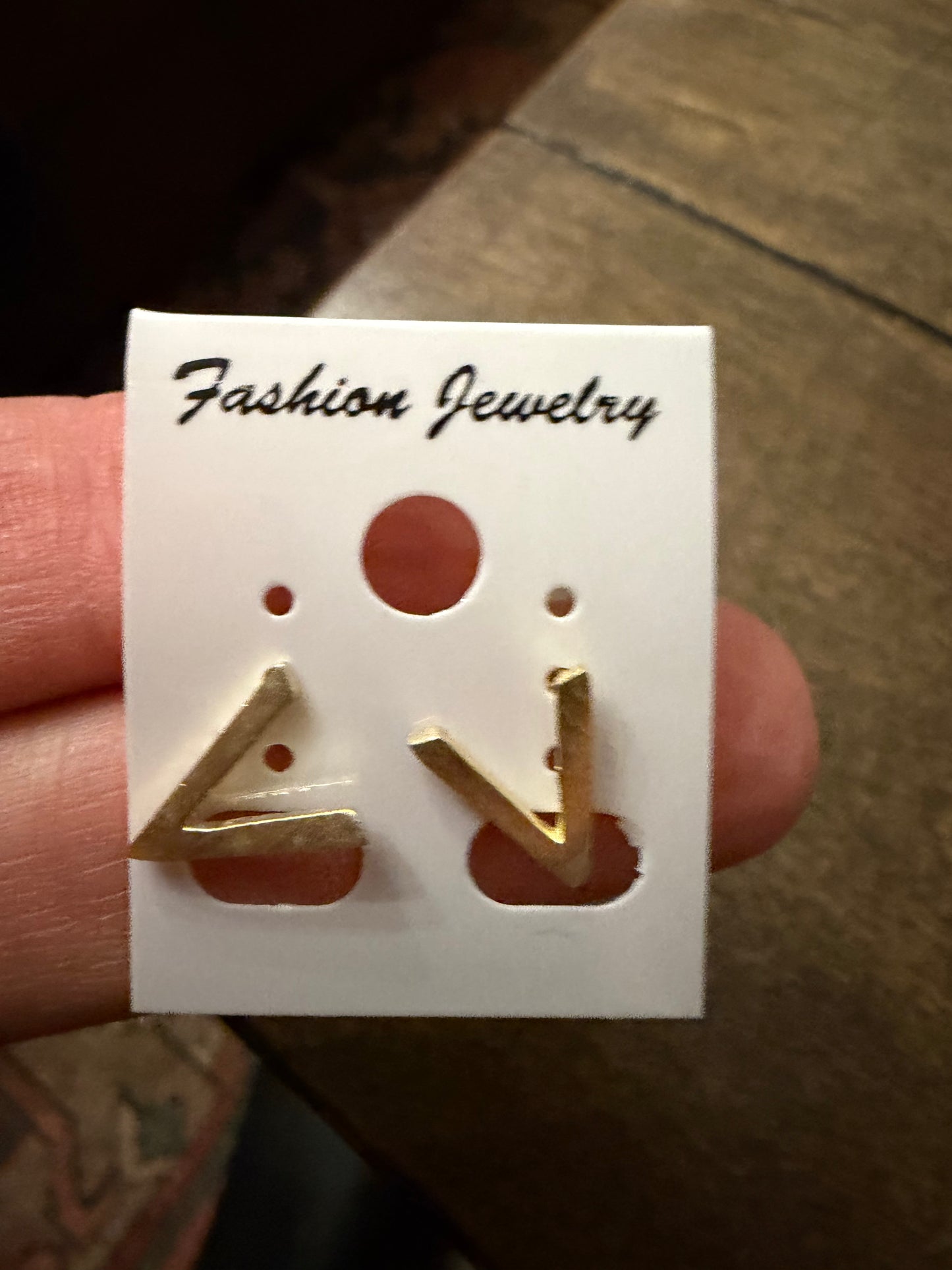 . Gold Stud Earrings