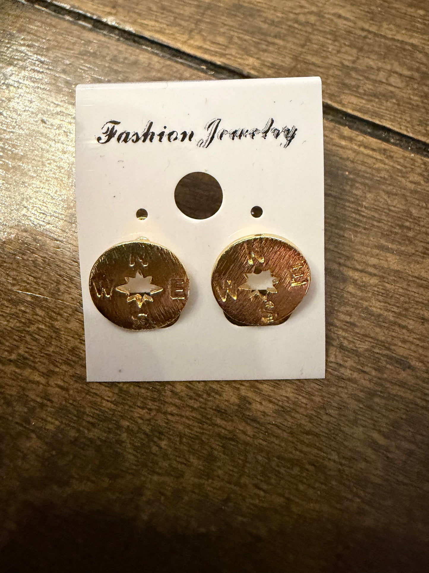 . Gold Stud Earrings