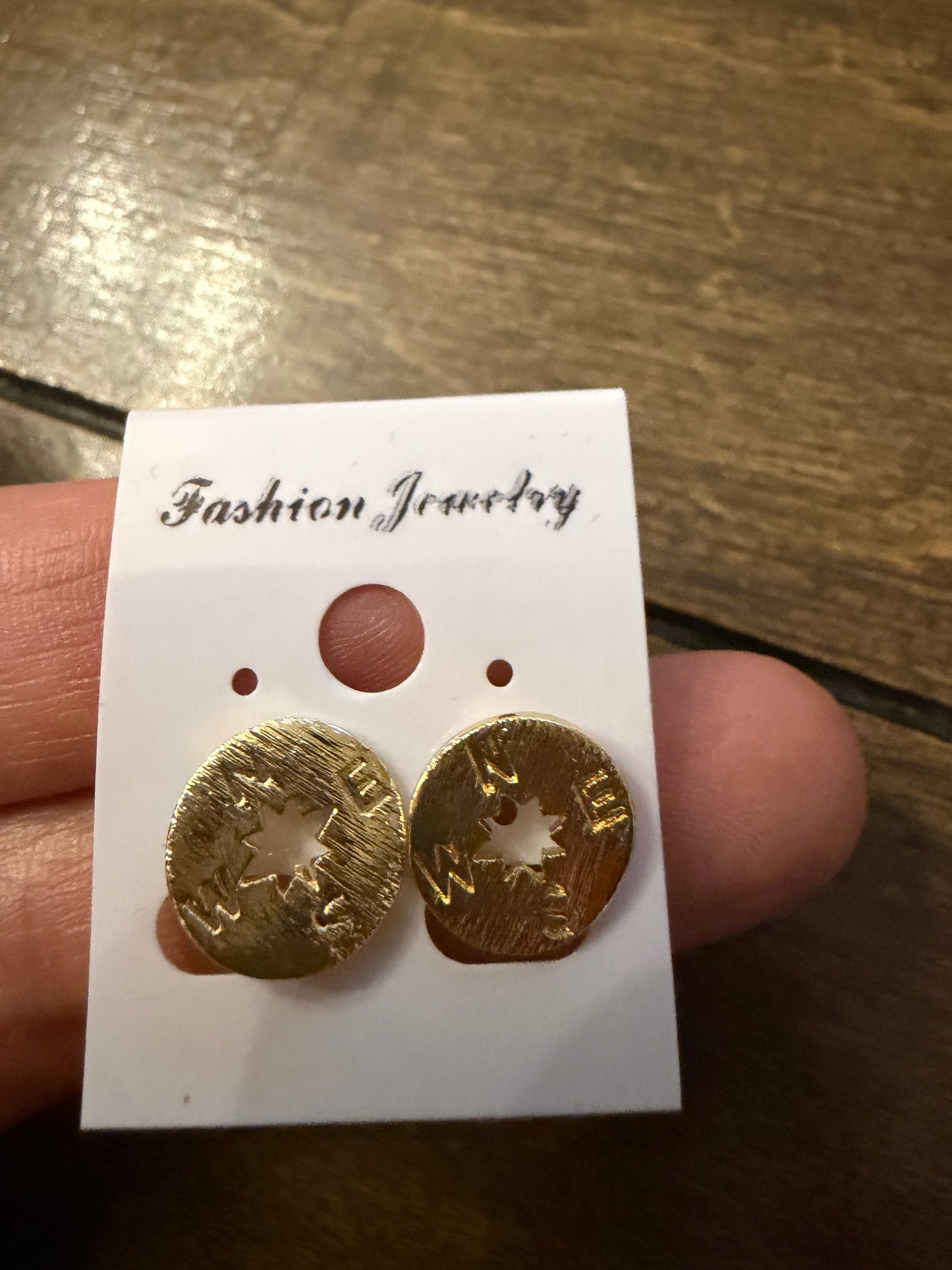 . Gold Stud Earrings