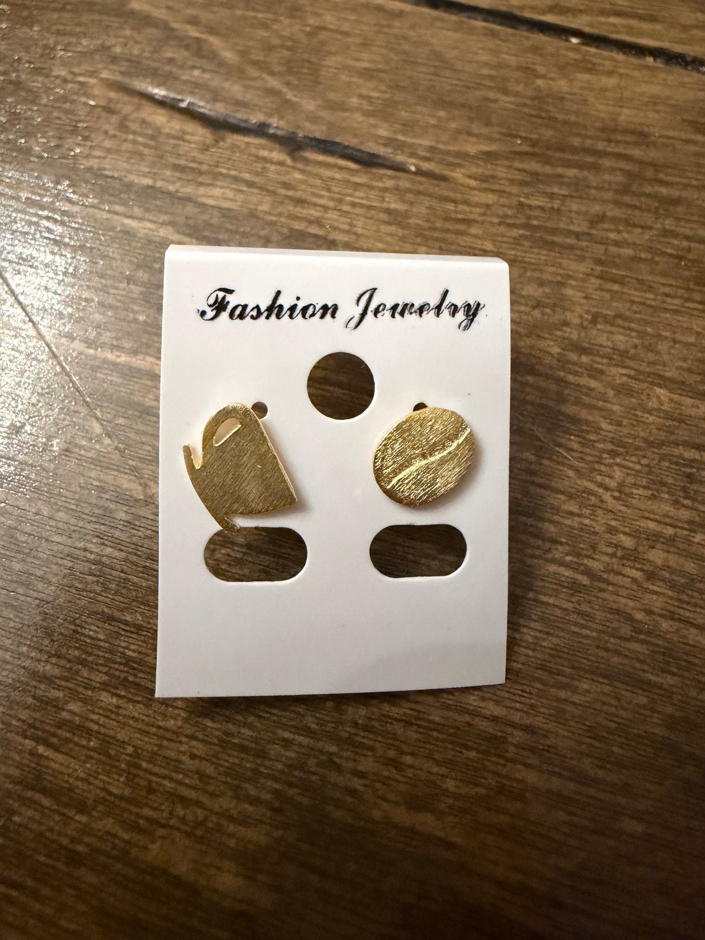 . Gold Stud Earrings