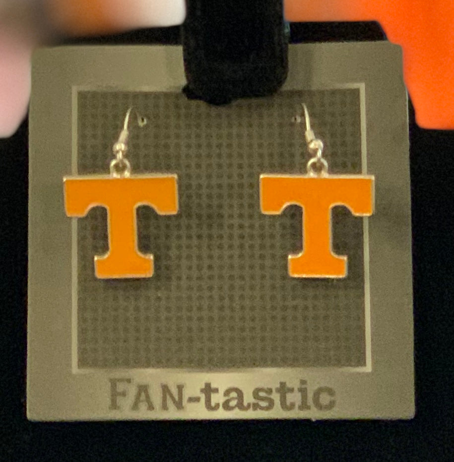 Enamel Power T Earrings