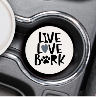 * PGD Live Love Bark Car Coaster