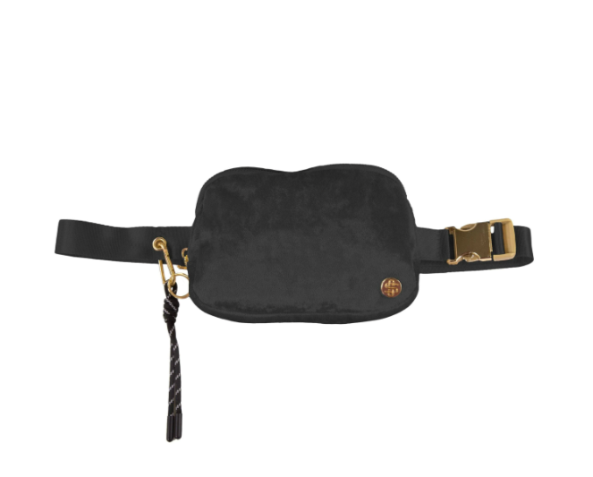 . Black Velvet Belt Bag