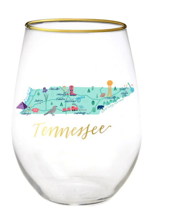 * Tennessee Stemless Wine Glass