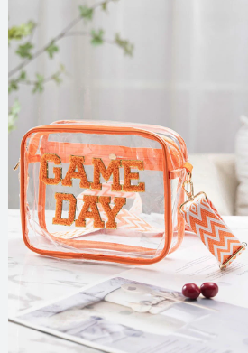 Chenille Patch Game Day Clear Crossbody