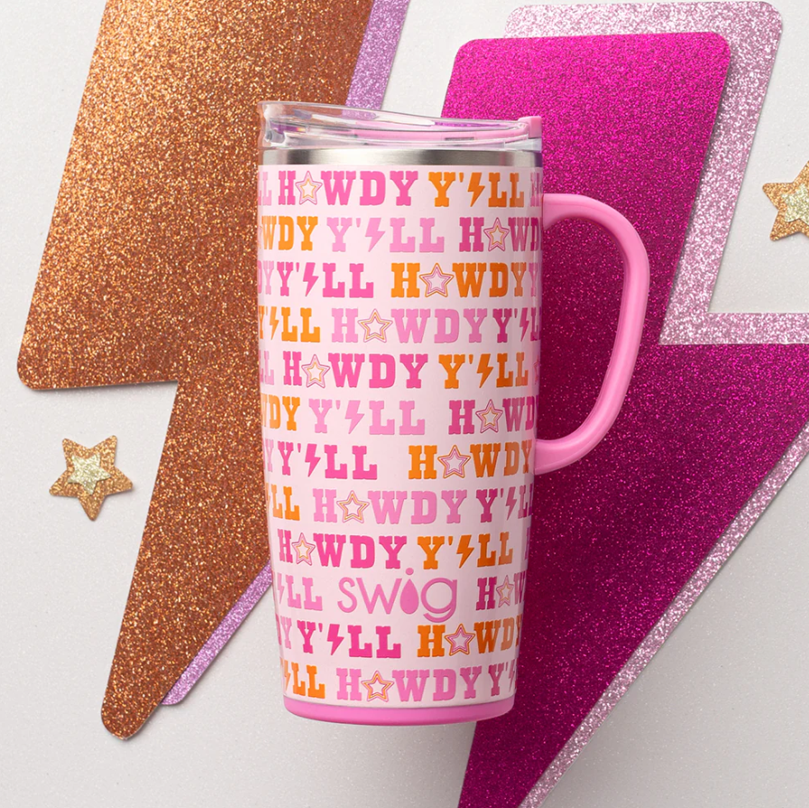 . Howdy Y'all Travel Mug 22 0z.