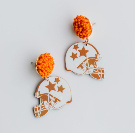 . Helmet Game Day Earrings