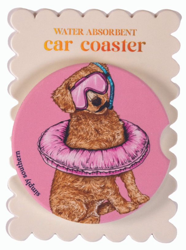 . Simply Southern Water Absorbant Car Coasters