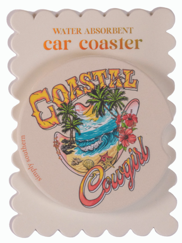 . Simply Southern Water Absorbant Car Coasters