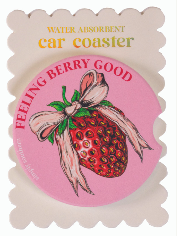 . Simply Southern Water Absorbant Car Coasters