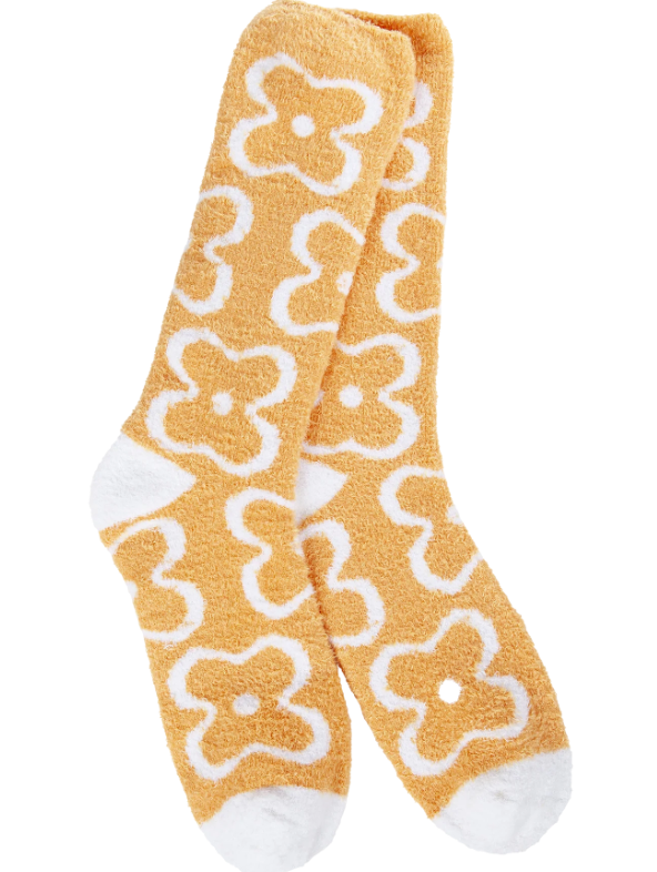 Orange Cozy Cali Crew Socks