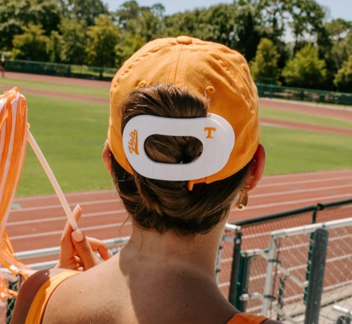 . Go Vols! Large Flat Round Hair Clip