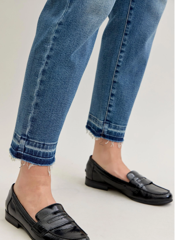 Judy Blue MR BF Patch & Repair Destroy Release Hem Denim Jeans