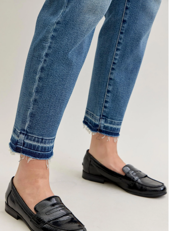 Judy Blue MR BF Patch & Repair Destroy Release Hem Denim Jeans