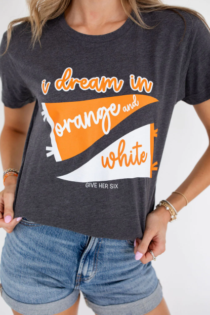 I Dream In Orange and White Tee