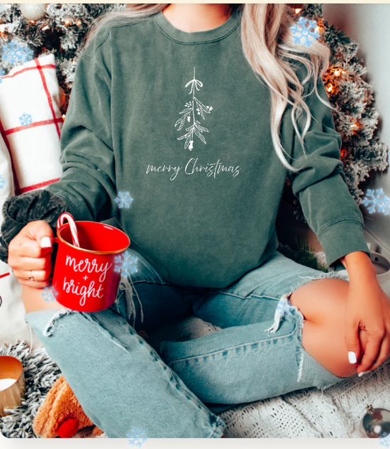 Mistletoe Merry Christmas Crewneck Sweatshirt