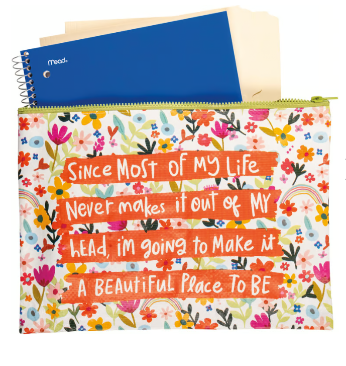 * Make It A Beautiful Place To Be Zipper Folder