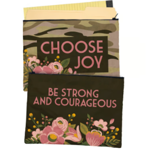 Be Strong and Courageous Zipper Folder