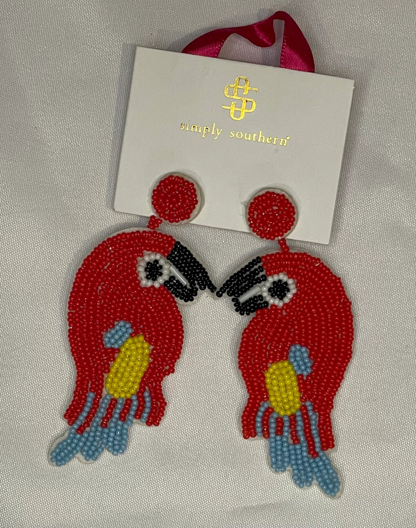 Load image into Gallery viewer, . Parrot Beaded Earrings
