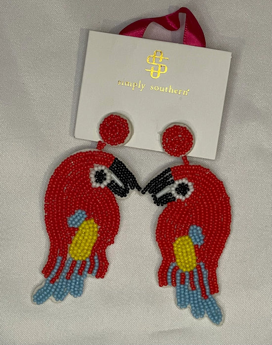 Parrot Beaded Earrings