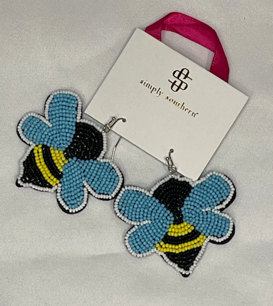 * Bee Beaded Earrings