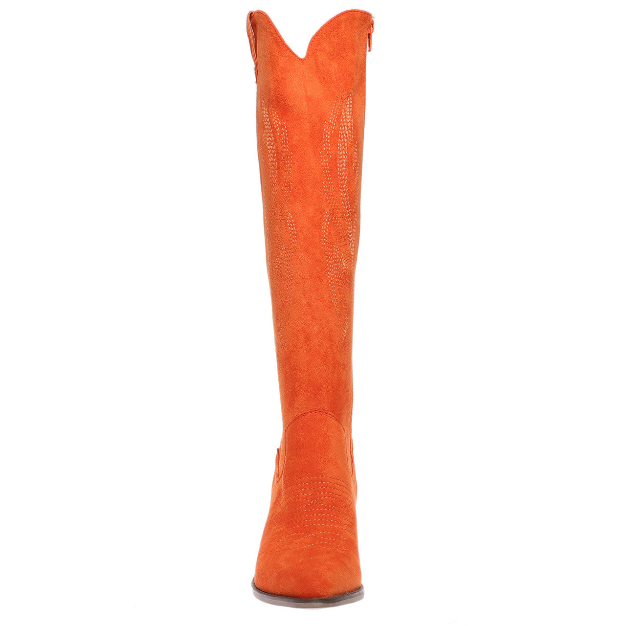 Orange Suede Tall Boot