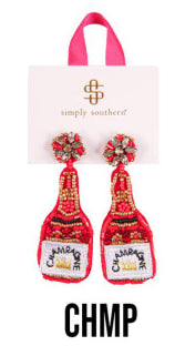 Load image into Gallery viewer, . Champagne Beaded Earrings
