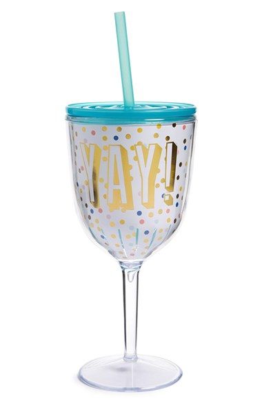 Load image into Gallery viewer, * YAY! Acrylic Wine Glass
