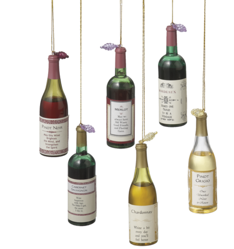 * Wine Bottle Ornaments
