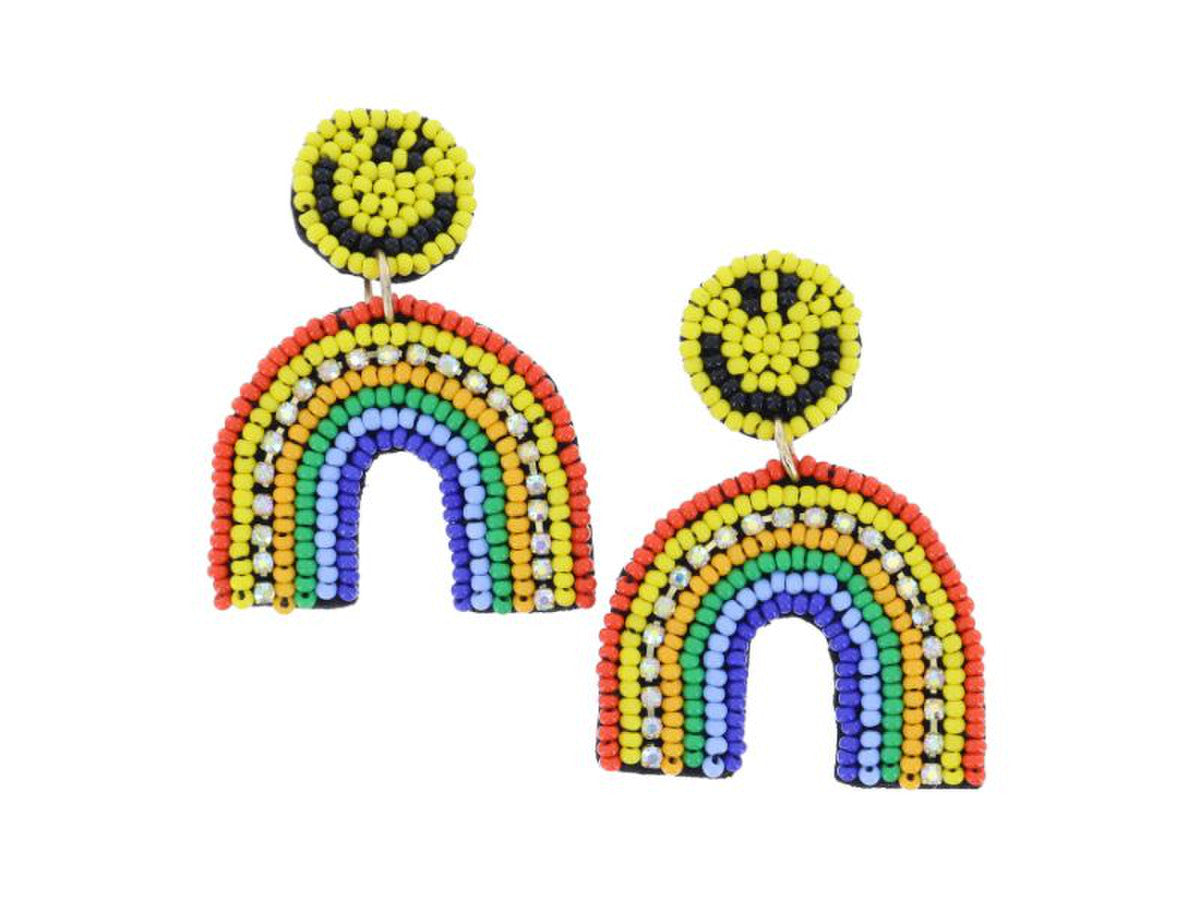 * Happy Face Rainbow Earrings