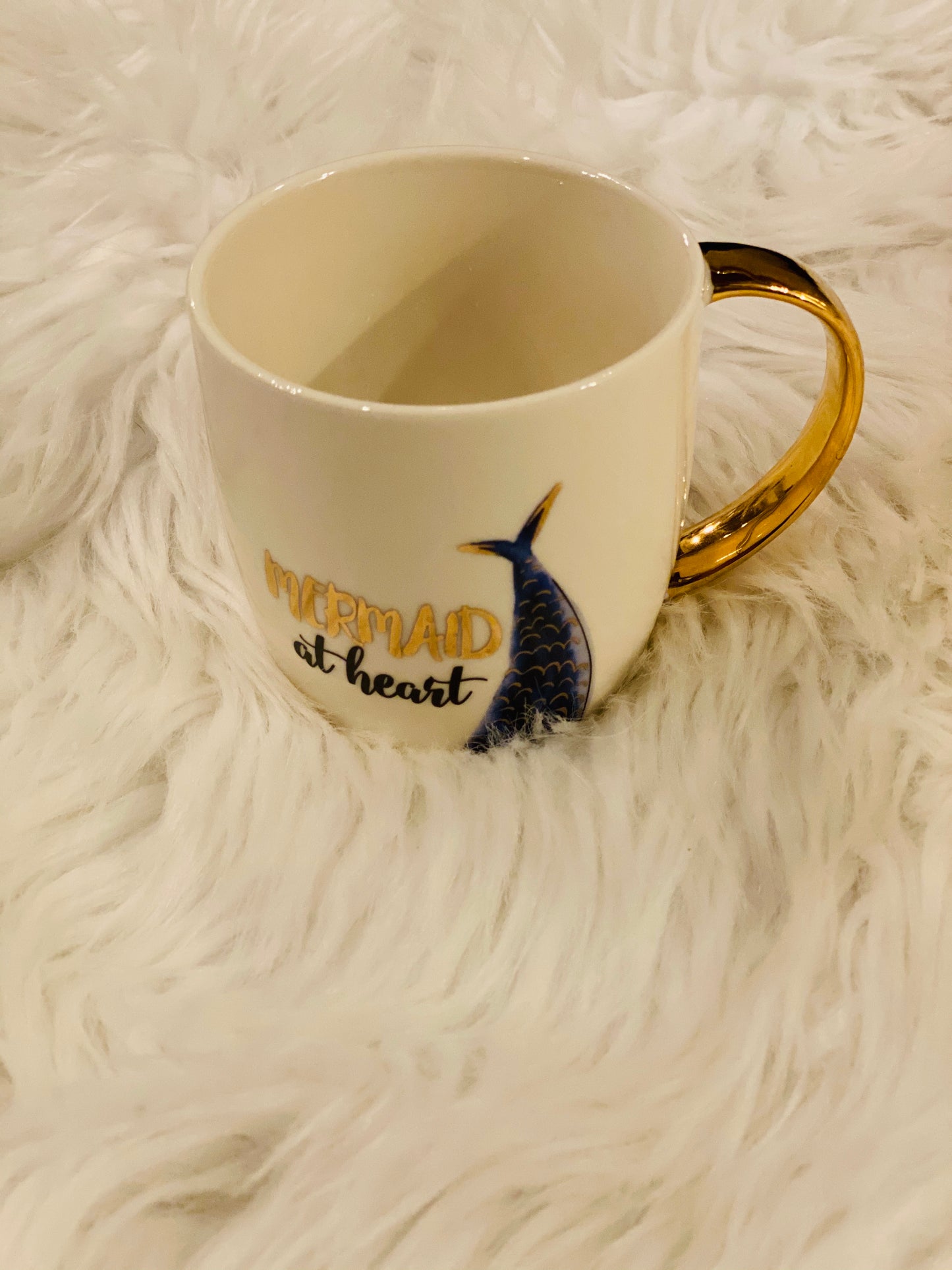 * Gold Handle Mermaid Mug