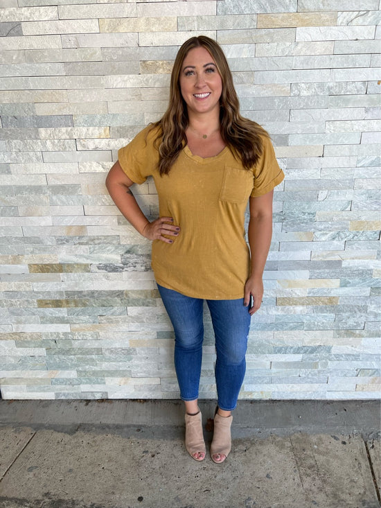 * Sunset Dreams Mustard Tunic