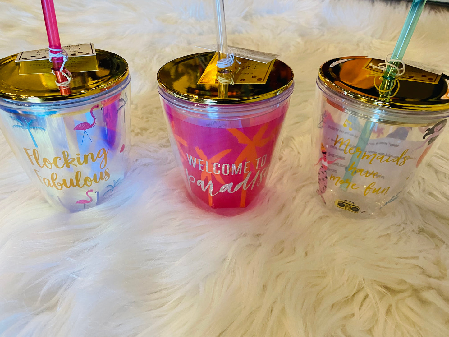 * Welcome To Paradise Acrylic Tumbler