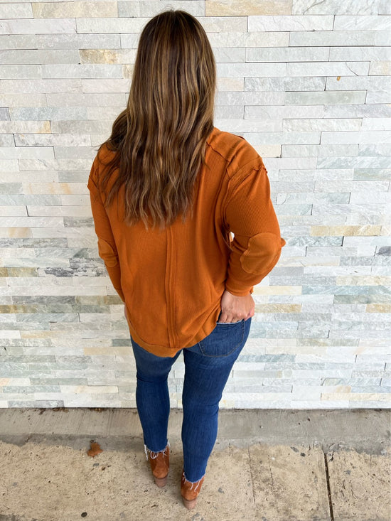 . Lovely Spirit Rust Waffle Tunic