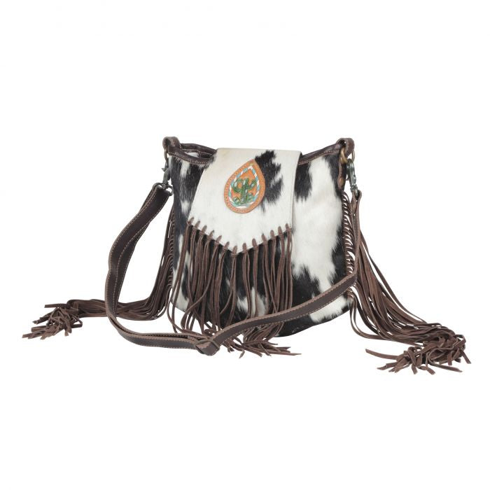 Load image into Gallery viewer, Russet Fringe &amp;amp; Hairon Bag
