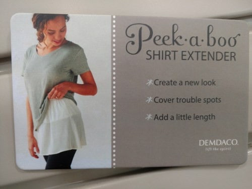 * Peek.a.boo shirt extender