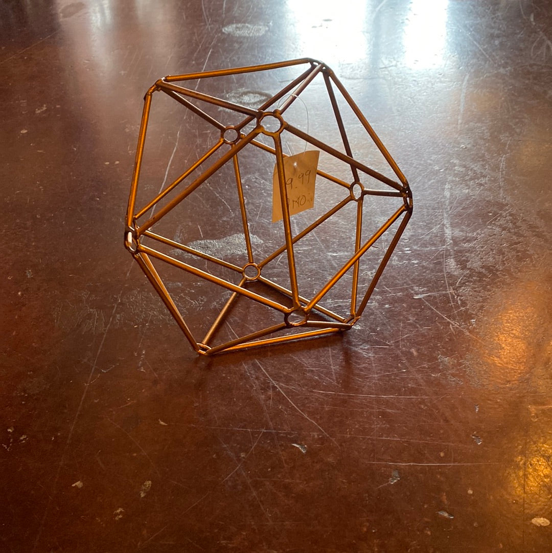 .Icosahedron Metal Decorative Orb