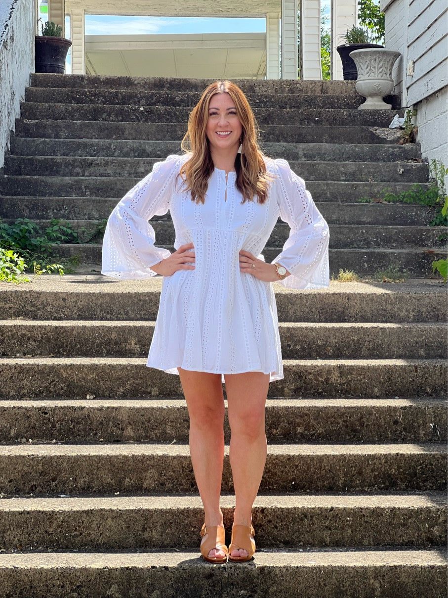 Raylee White Eyelet Dress Southern Bliss Boutique Raylee White Eyelet Dress Southern Bliss Boutique