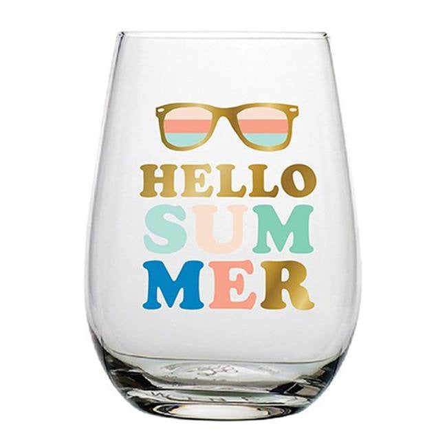 * Hello Summer Stemless Wine Glass