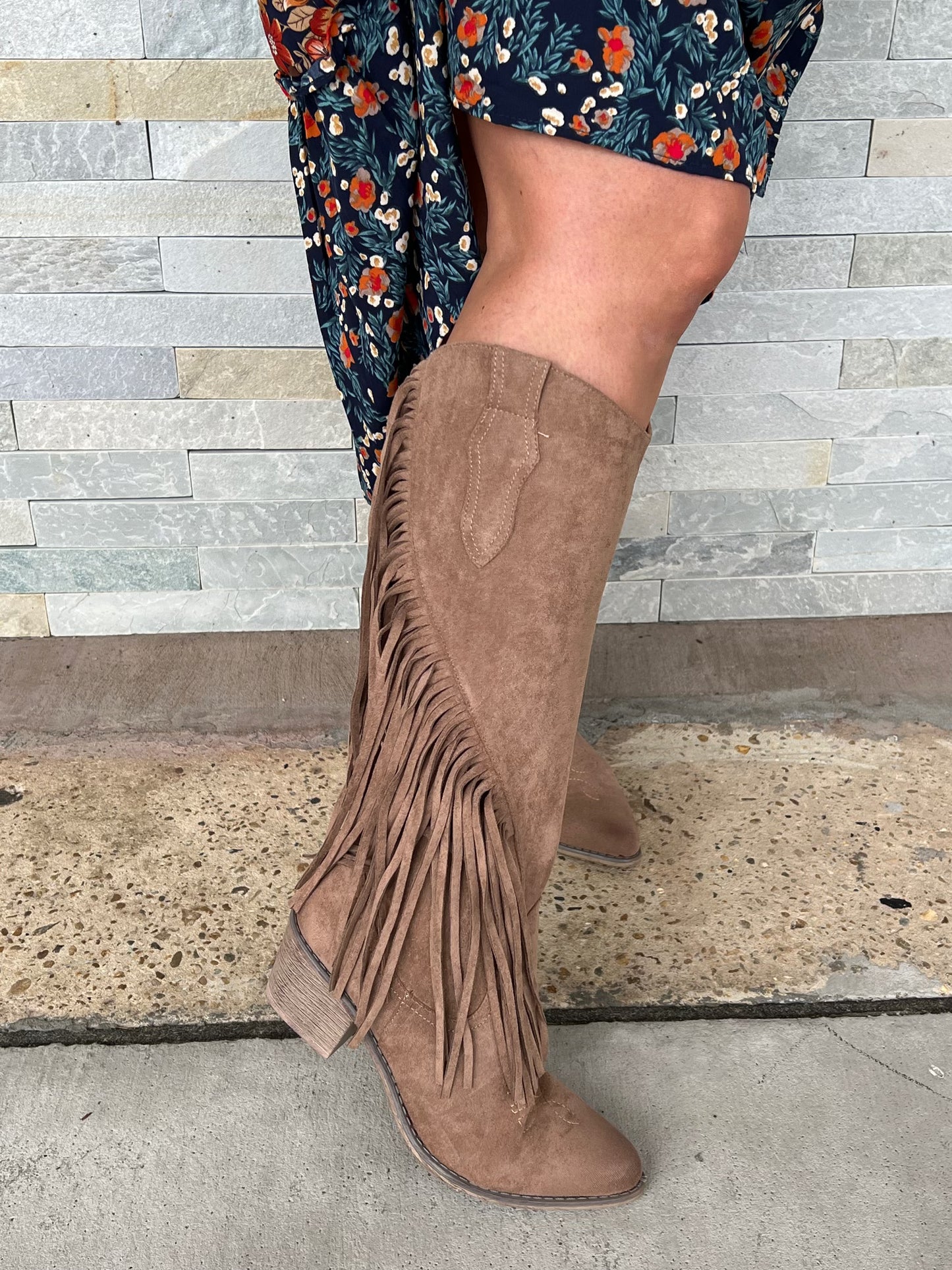 Fringed boots online