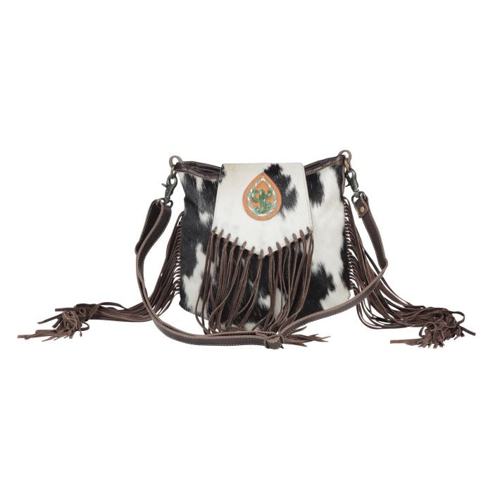Load image into Gallery viewer, Russet Fringe &amp;amp; Hairon Bag
