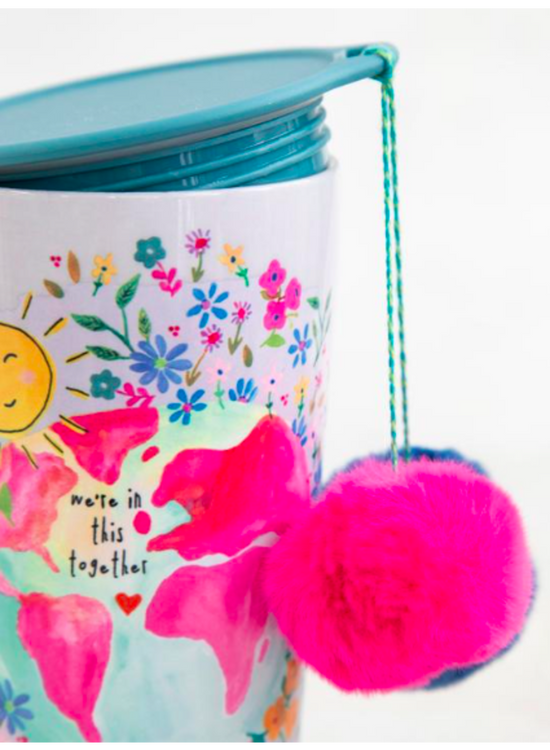 Load image into Gallery viewer, . Natural Life- In this together pompom tumbler
