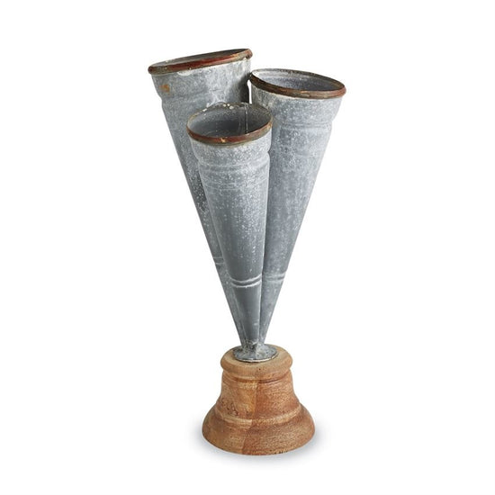 * Conical Triple Vase