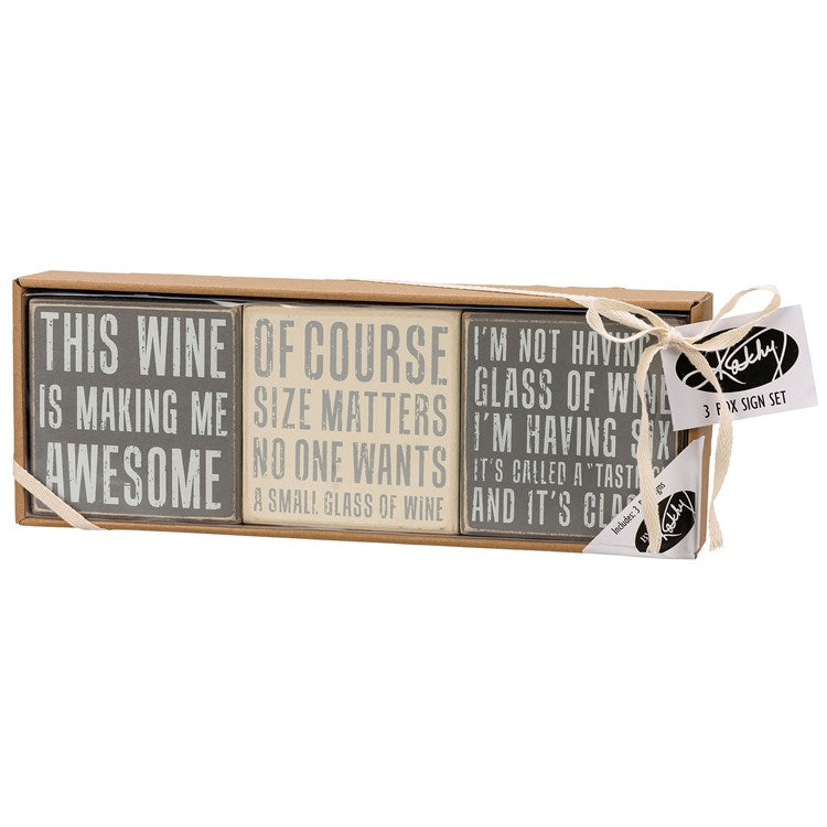 * This Wine - 3 box sign set